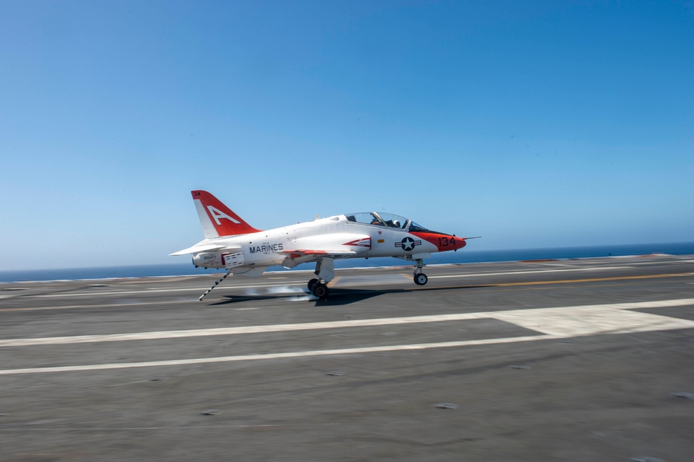 A T-45C Goshhawk Makes An Arrested Gear Landing