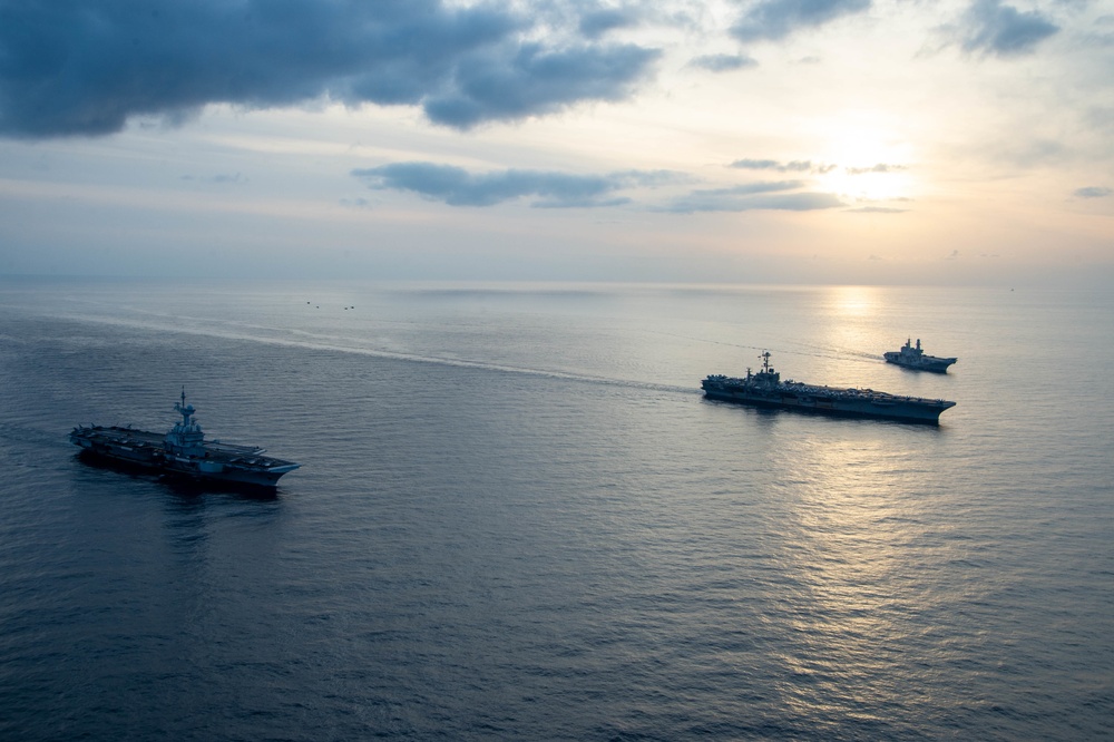 The Harry S. Truman Carrier Strike Group is on a scheduled deployment in the U.S. Sixth Fleet area of operations in support of naval operations to maintain maritime stability and security.