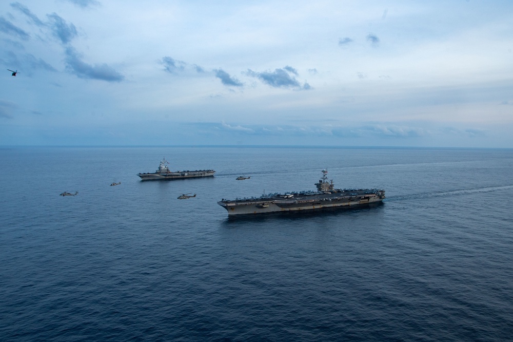 The Harry S. Truman Carrier Strike Group is on a scheduled deployment in the U.S. Sixth Fleet area of operations in support of naval operations to maintain maritime stability and security.