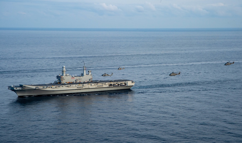 The Harry S. Truman Carrier Strike Group is on a scheduled deployment in the U.S. Sixth Fleet area of operations in support of naval operations to maintain maritime stability and security.