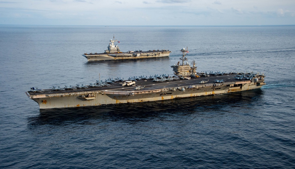 The Harry S. Truman Carrier Strike Group is on a scheduled deployment in the U.S. Sixth Fleet area of operations in support of naval operations to maintain maritime stability and security.