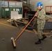 Sailor cleans