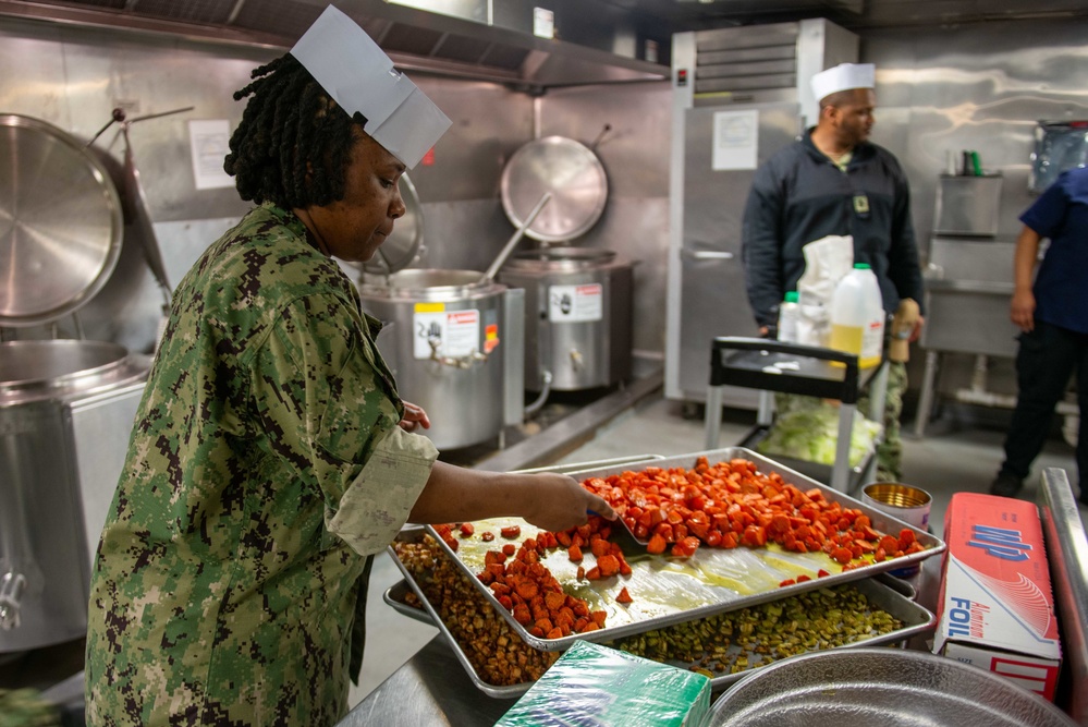 Sailors in the galley