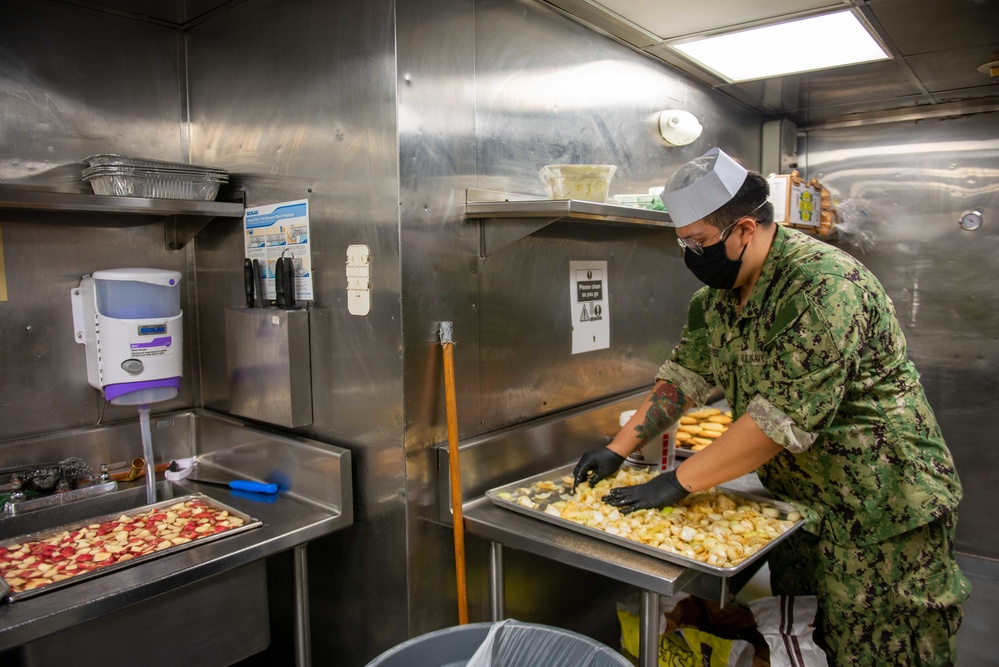 Sailors in the galley