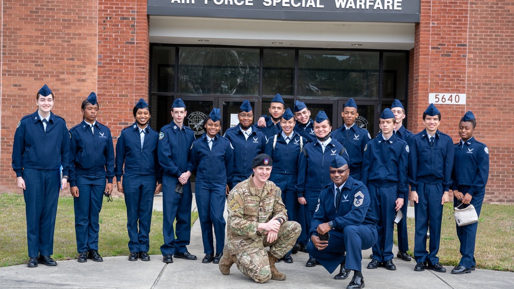 Team Pope Welcomes local JROTC Cadets to Learn about Mission