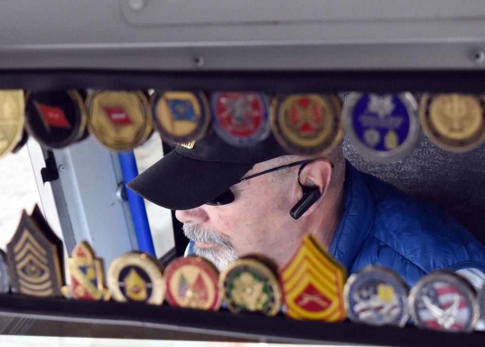 Presidio of Monterey service members pay tribute to bus driver with name tapes
