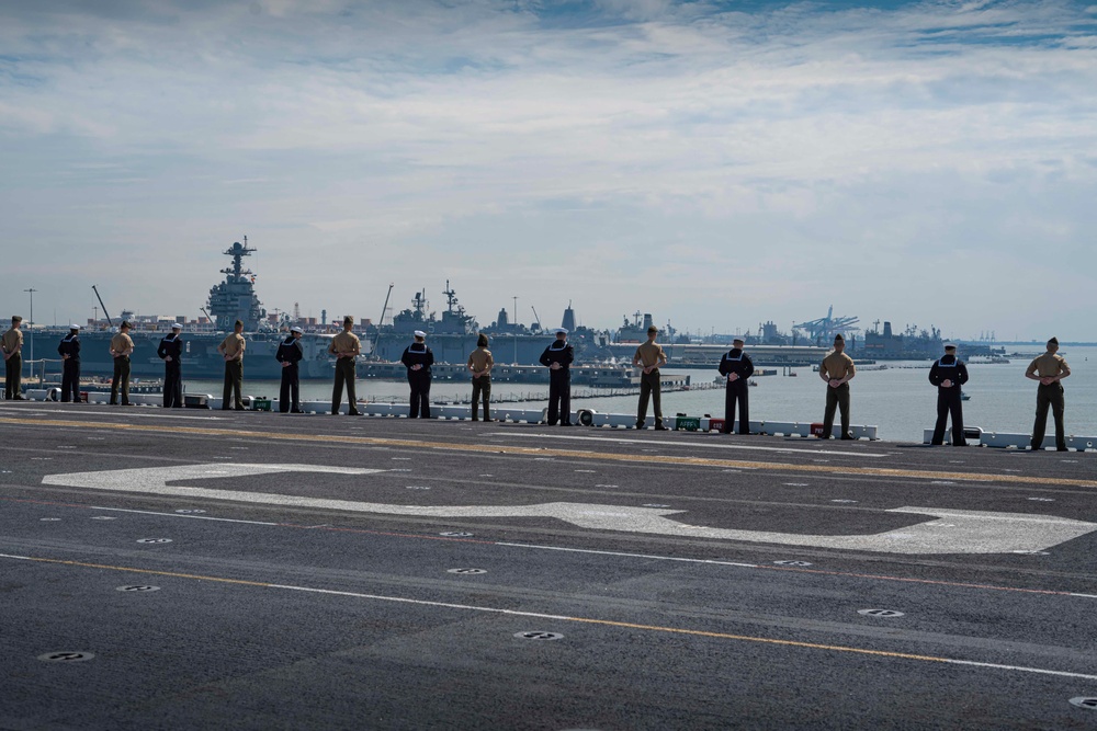 Kearsarge Sailors Man the Rails
