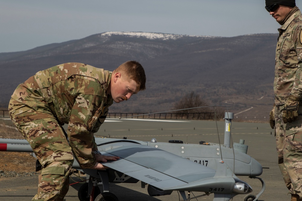 Soldiers conduct UAV operations at NSTA