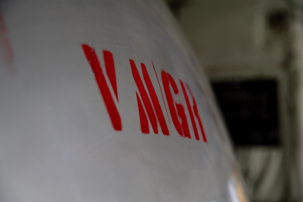 Marines with VMGR-234 Utilize a Fuselage Tank Assembly