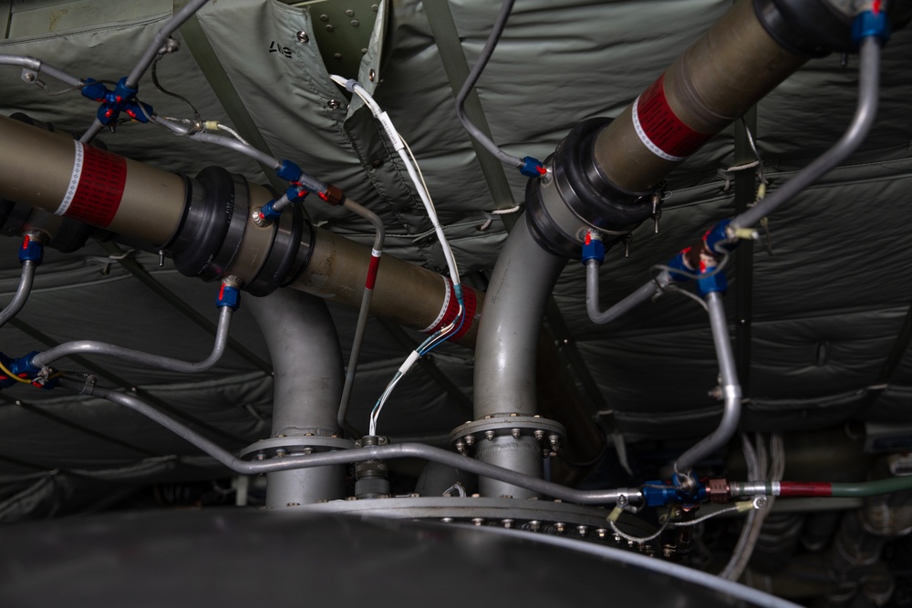 Marines with VMGR-234 Utilize a Fuselage Tank Assembly