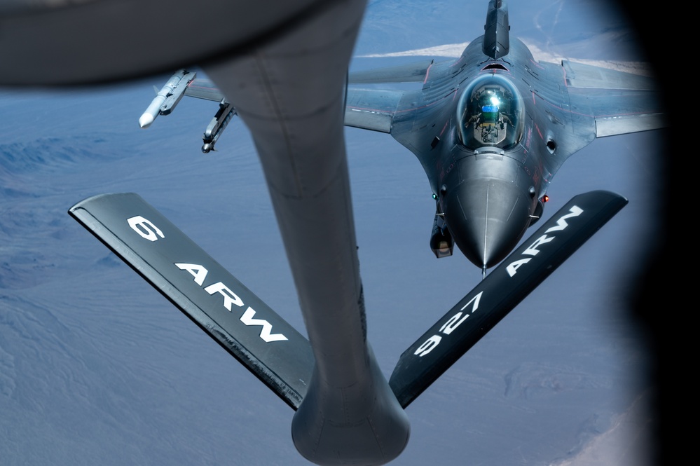 KC-135 refuels Aggressors during Red Flag 22-2