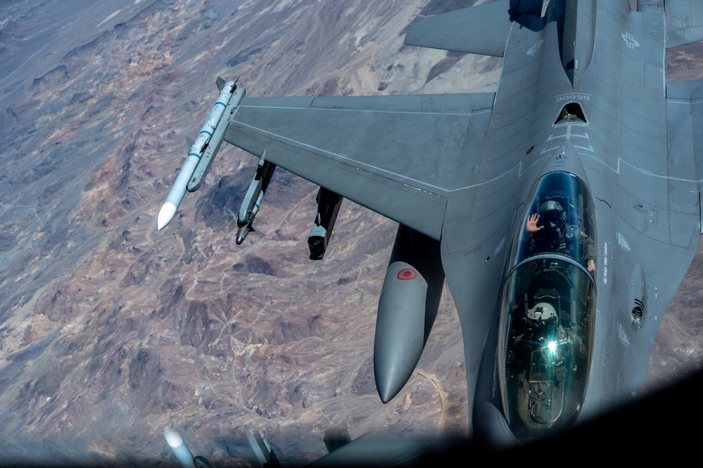 KC-135 refuels Aggressors during Red Flag 22-2