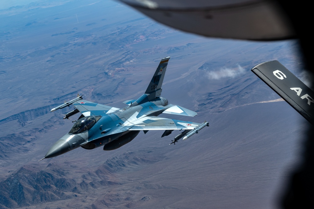 KC-135 refuels Aggressors during Red Flag 22-2