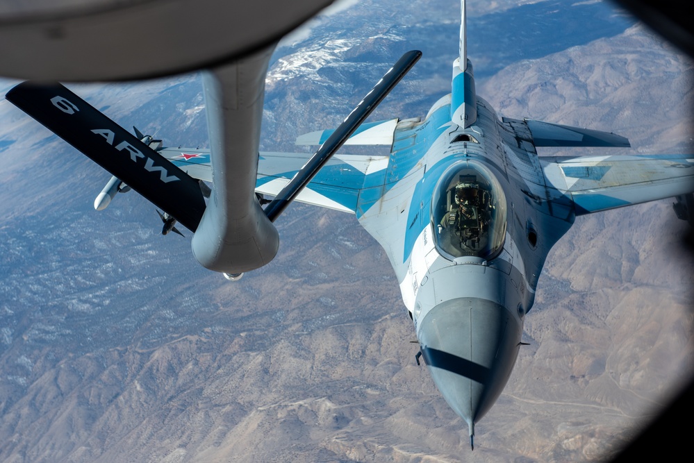 KC-135 refuels Aggressors during Red Flag 22-2