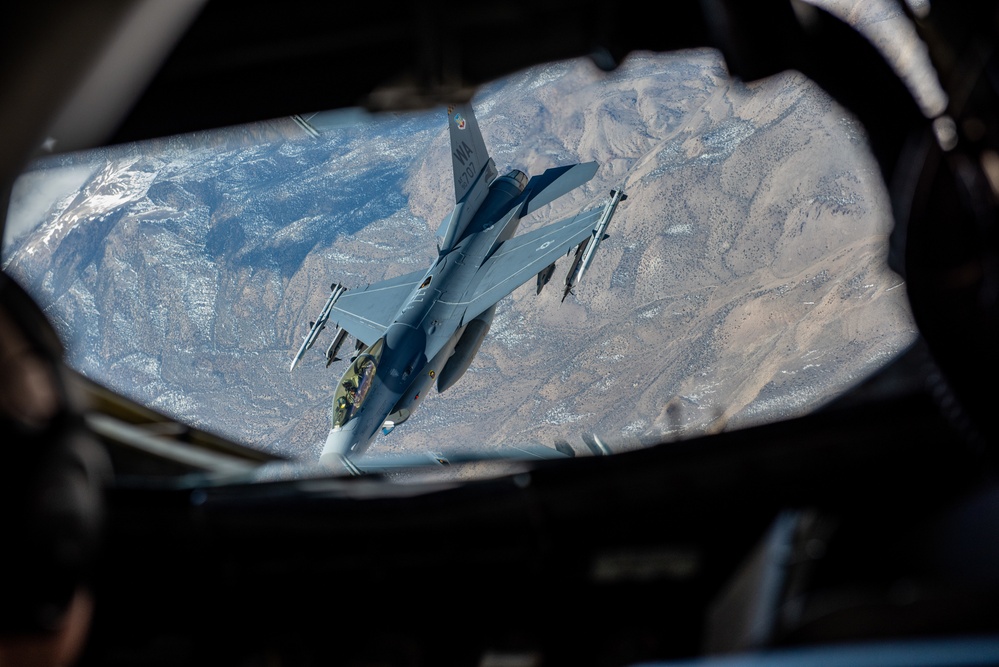 KC-135 refuels Aggressors during Red Flag 22-2