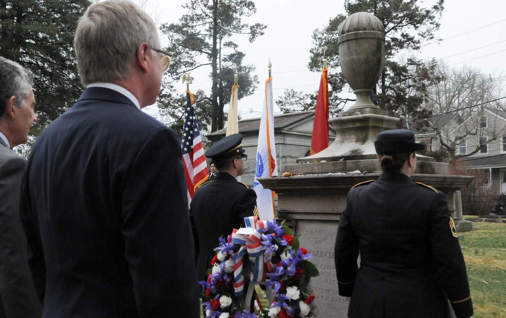 Army Reserve division celebrates past-president’s 185th birthday
