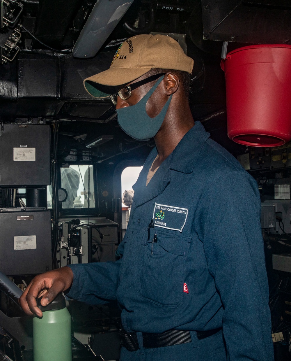 Sailors Stand Watch Aboard USS Ralph Johnson (DDG 114)