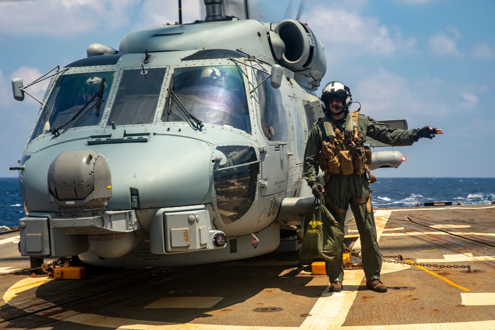 Sailors Conduct Flight Operations Aboard USS Ralph Johnson (DDG 114)