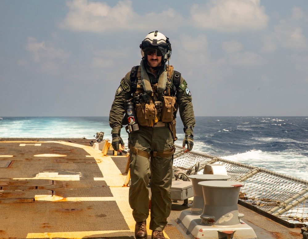 Sailors Conduct Flight Operations Aboard USS Ralph Johnson (DDG 114)