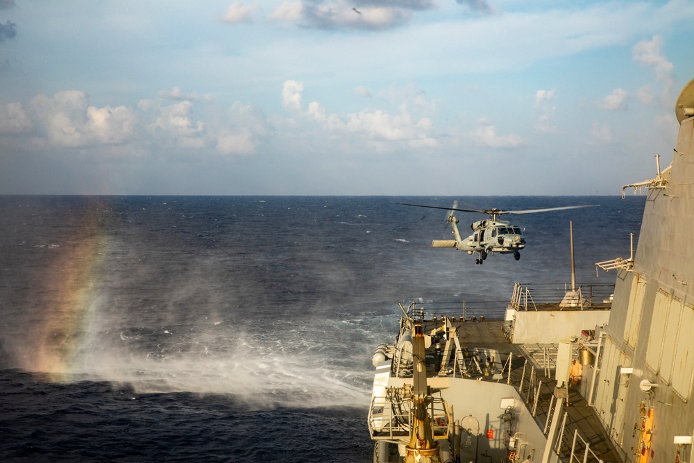 The Helicopter Maritime Strike Squadron (HSM) -51 Conducts Flight Operations Aboard USS Ralph Johnson (DDG 114)