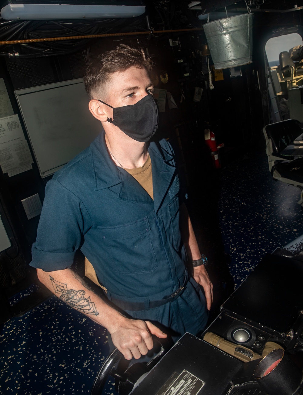 Sailors Stand Watch Aboard USS Ralph Johnson (DDG 114)