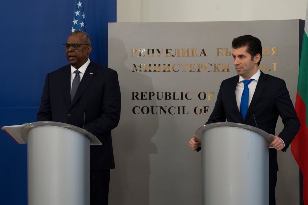 SECDEF Visits Bulgarian Allies in Sofia