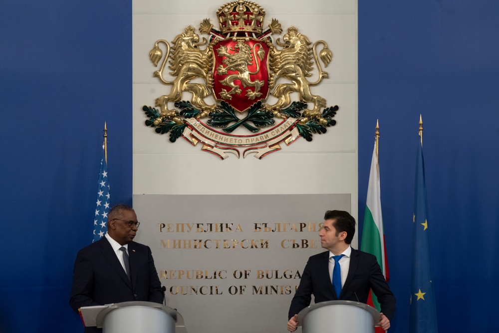 SECDEF Visits Bulgarian Allies in Sofia