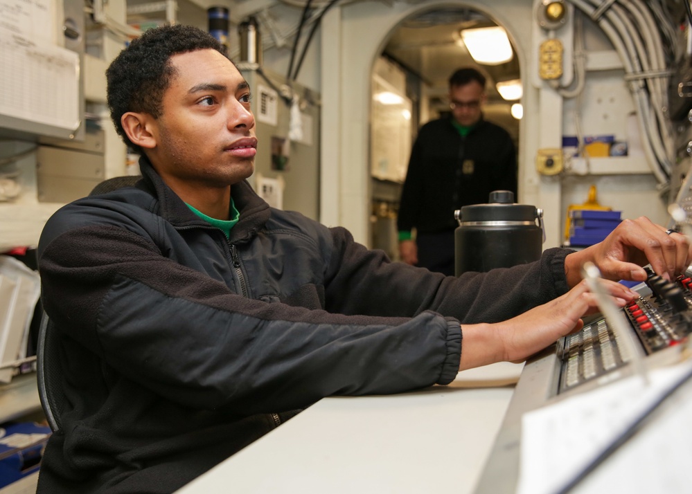 Abraham Lincoln Sailors conduct inspections