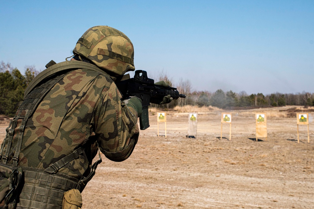 Live fire range training alongside our Polish Allies