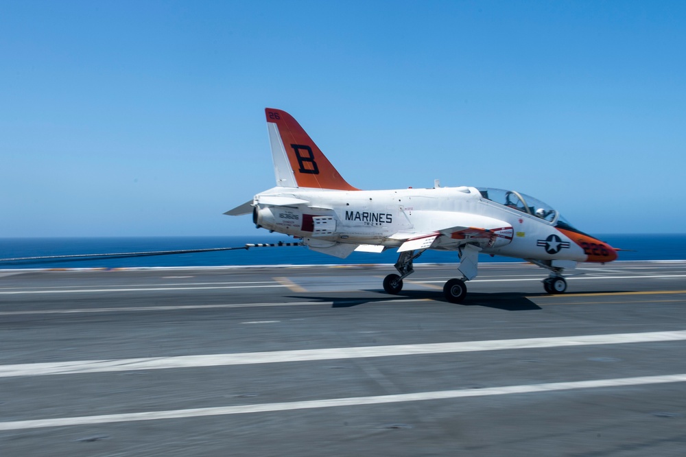 A T-45C Goshhawk Makes An Arrested Gear Landing