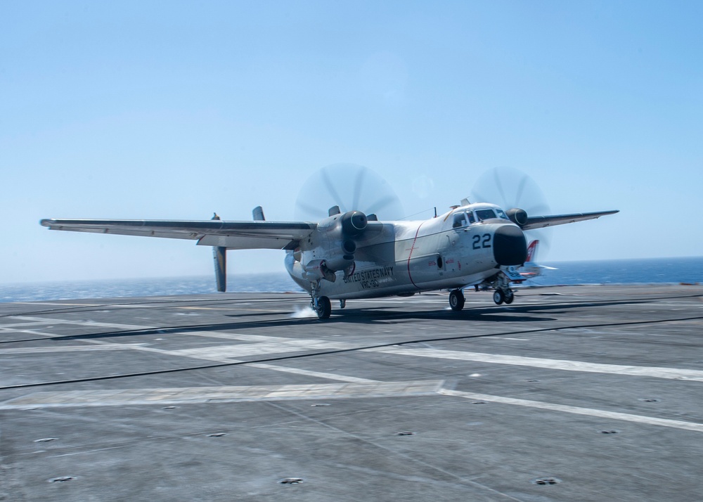 A C-2 Greyhound Makes An Arrested Gear Landing