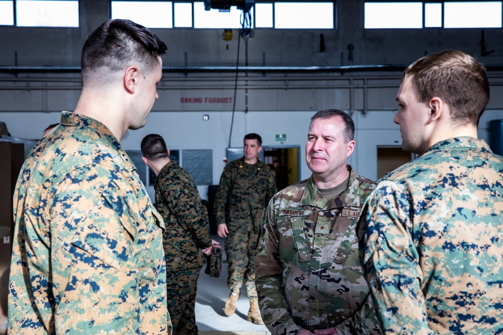 USAF Brig. Gen. Chad Raduege visits MCCOB in Norway