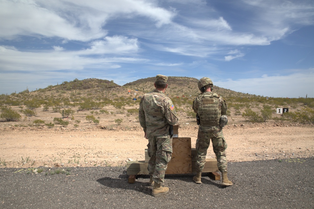 The 855 and 856th Military Police Companies complete weapons qualifications