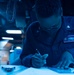 USS Barry Sailor creates a maneuvering board