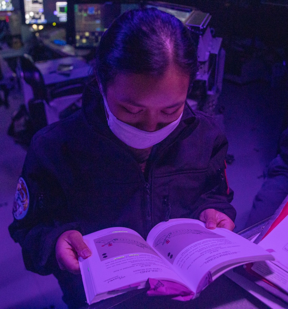 Sailors Stand Watch Aboard USS Ralph Johnson (DDG 114)