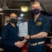 Sailors Aboard USS Ralph Johnson (DDG 114) Are Frocked