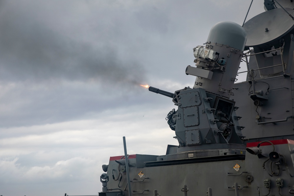 USS Ralph Johnson (DDG 114) Conducts Live-Fire Exercise