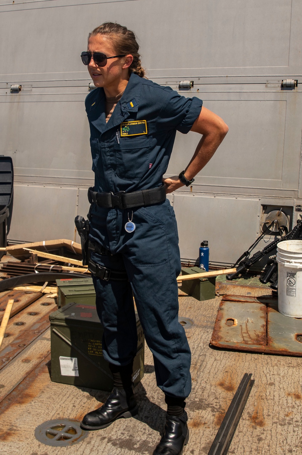 Sailors Aboard USS Ralph Johnson (DDG 114) Conduct Small-Arms Training