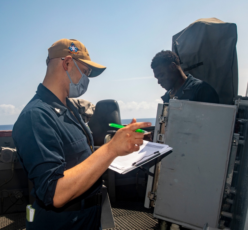 Sailors Stand Watch Aboard USS Ralph Johnson (DDG 114)