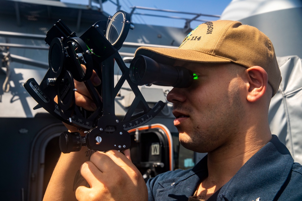 Sailors Stand Watch Aboard USS Ralph Johnson (DDG 114)