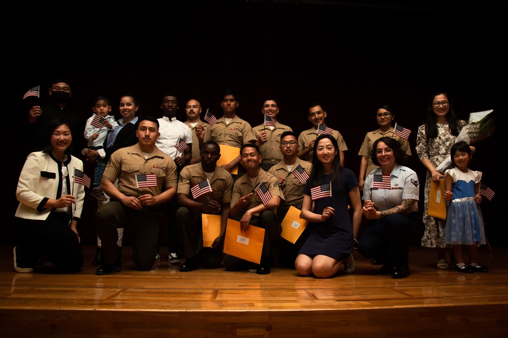 U.S. Citizenship and Immigration Services Hosts a Naturalization Ceremony on Camp Foster