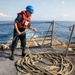 Sailors Aboard USS Ralph Johnson (DDG 114) Conduct Replenishment-at-Sea with USNS Matthew Perry (T-AKE-9)
