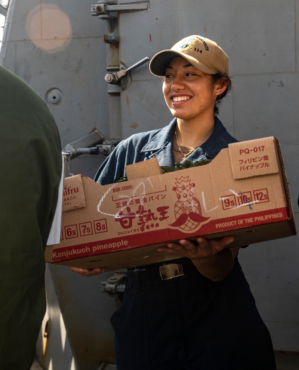 Sailors Aboard USS Ralph Johnson (DDG 114) Conduct Replenishment-at-Sea with USNS Matthew Perry (T-AKE-9)