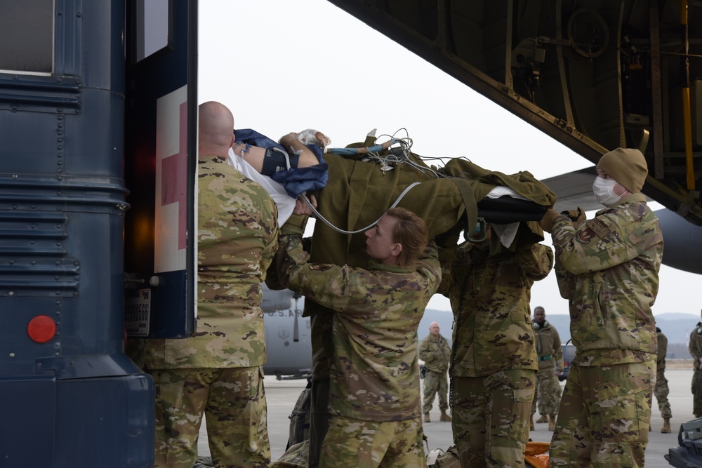 Total Force Airmen conduct aeromedical evacuation in Europe