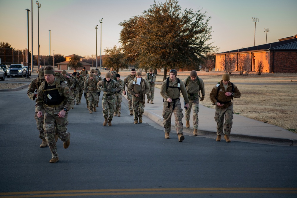 Members from Dyess Air Force Base, participated in the Norwegian Foot March hosted by the Rapid Airman Development Program