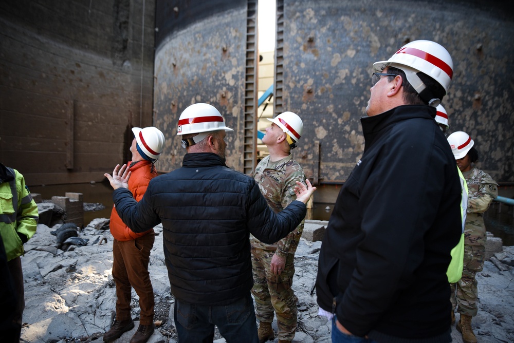 US Army Corps of Engineer Officials at McNary Lock and Dam