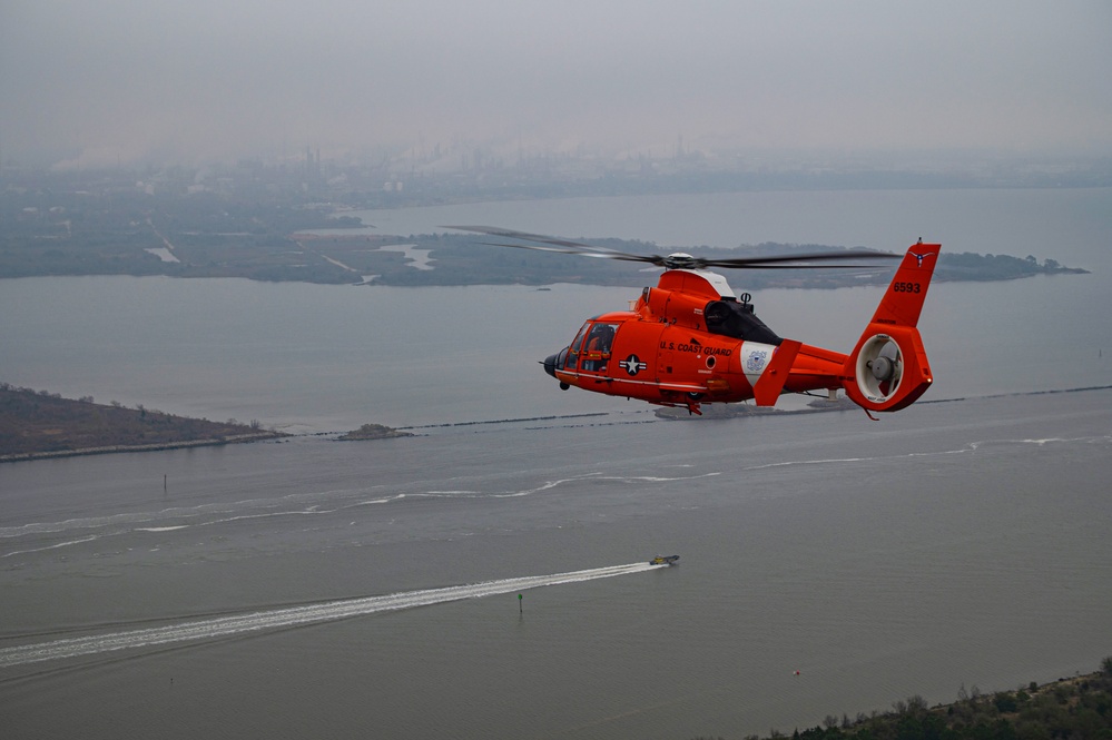 Coast Guard Air Station Houston performs area of responsibility formation flight