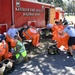 First responders react during base exercise