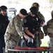 First responders react during base exercise
