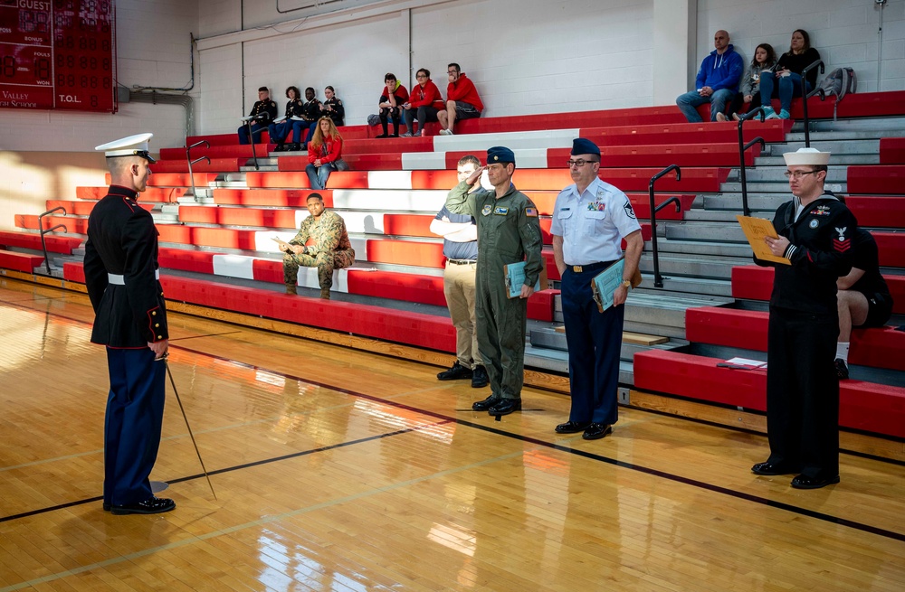 Local service members, veterans serve as judges at NJROTC drills meet